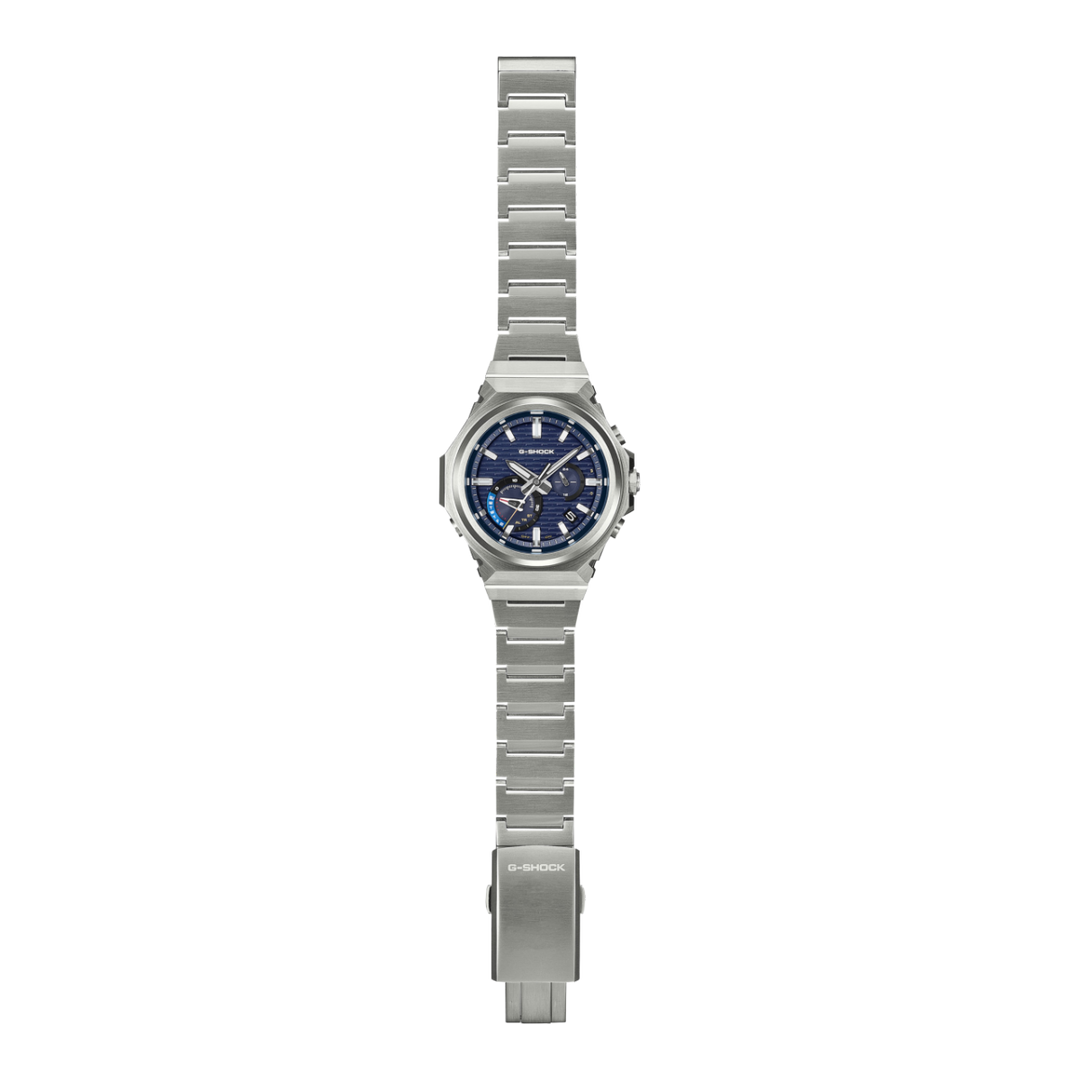 Casio G-steel GST-B1000D-2AER - bracciale e cassa acciaio - quadrante blu multifunzione