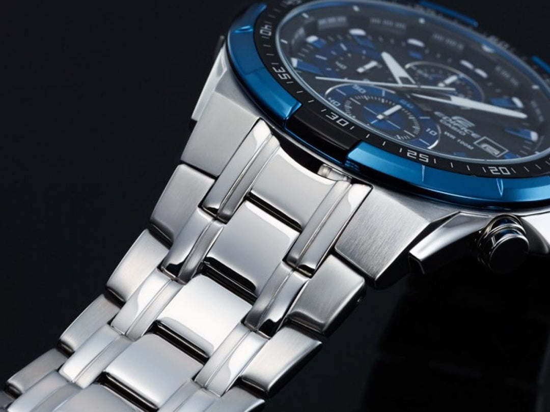 Casio Edifice EFR-539D-1A2VUEF - bracciale e cassa acciaio - quadrante blu multifunzione