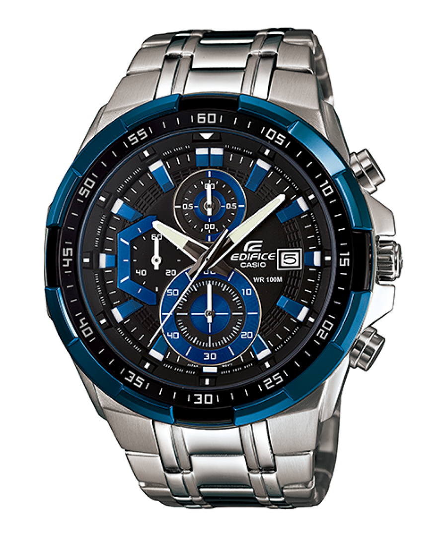 Casio Edifice EFR-539D-1A2VUEF - bracciale e cassa acciaio - quadrante blu multifunzione