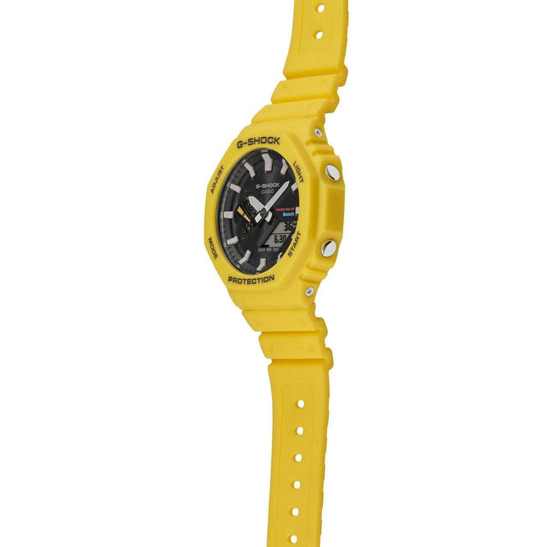Casio G-shock GA-B2100C-9AER - bracciale e cassa resina gialla - quadrante nero multifunzione