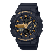 Casio G-shock GMA-S140M-1AER - cinturino e cassa resina - quadrante nero con dettagli oro