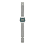 Load image into Gallery viewer, Casio Iconic A158WEM-3EF - bracciale acciaio - cassa resina grigia - quadrante verde scuro multifunzionale