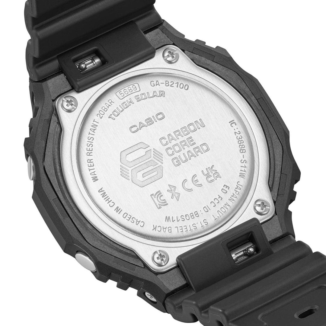 Casio G-shock GA-B2100-1AER - cassa e cinturino resina nera - quadrante nero multifunzionale - fondello