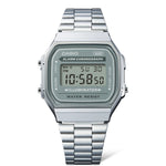 Load image into Gallery viewer, Casio Iconic A168WA-3AYES - cassa resina grigia - bracciale acciaio - quadrante grigio multifunzionale