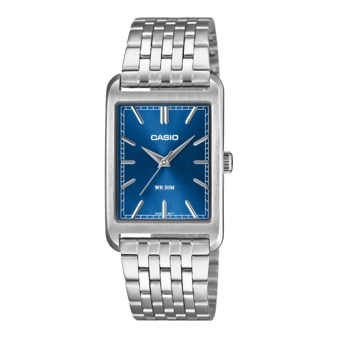 Casio MTP-B215D-2AV MTP-B215D-2AVER - cassa e bracciale acciaio - quadrante blu