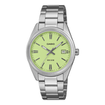 Load image into Gallery viewer, Casio UTP-1302 UTP-1302PD-3A2V - cassa e bracciale acciaio - quadrante verde chiaro con datario