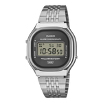 Load image into Gallery viewer, Casio Vintage A140WE-8AEF - cassa resina grigia - bracciale acciaio - quadrante grigio sunray multifunzione