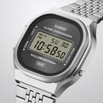 Load image into Gallery viewer, Casio Vintage A140WE-8AEF - cassa resina grigia - bracciale acciaio - quadrante grigio sunray multifunzione