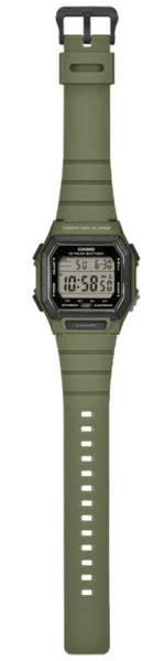 Load image into Gallery viewer, Casio W-738 W-738H-3AVEF - cassa e cinturino in resina verde scuro - quadrante digitale