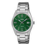 Load image into Gallery viewer, Casio UTP-1302 UTP-1302PD-2A1V - bracciale e cassa acciaio - quadrante verde con datario