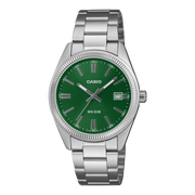 Casio UTP-1302 UTP-1302PD-2A1V - bracciale e cassa acciaio - quadrante verde con datario
