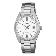 Casio UTP-1302 UTP-1302PD-7AV - bracciale e cassa acciaio - quadrante bianco con datario