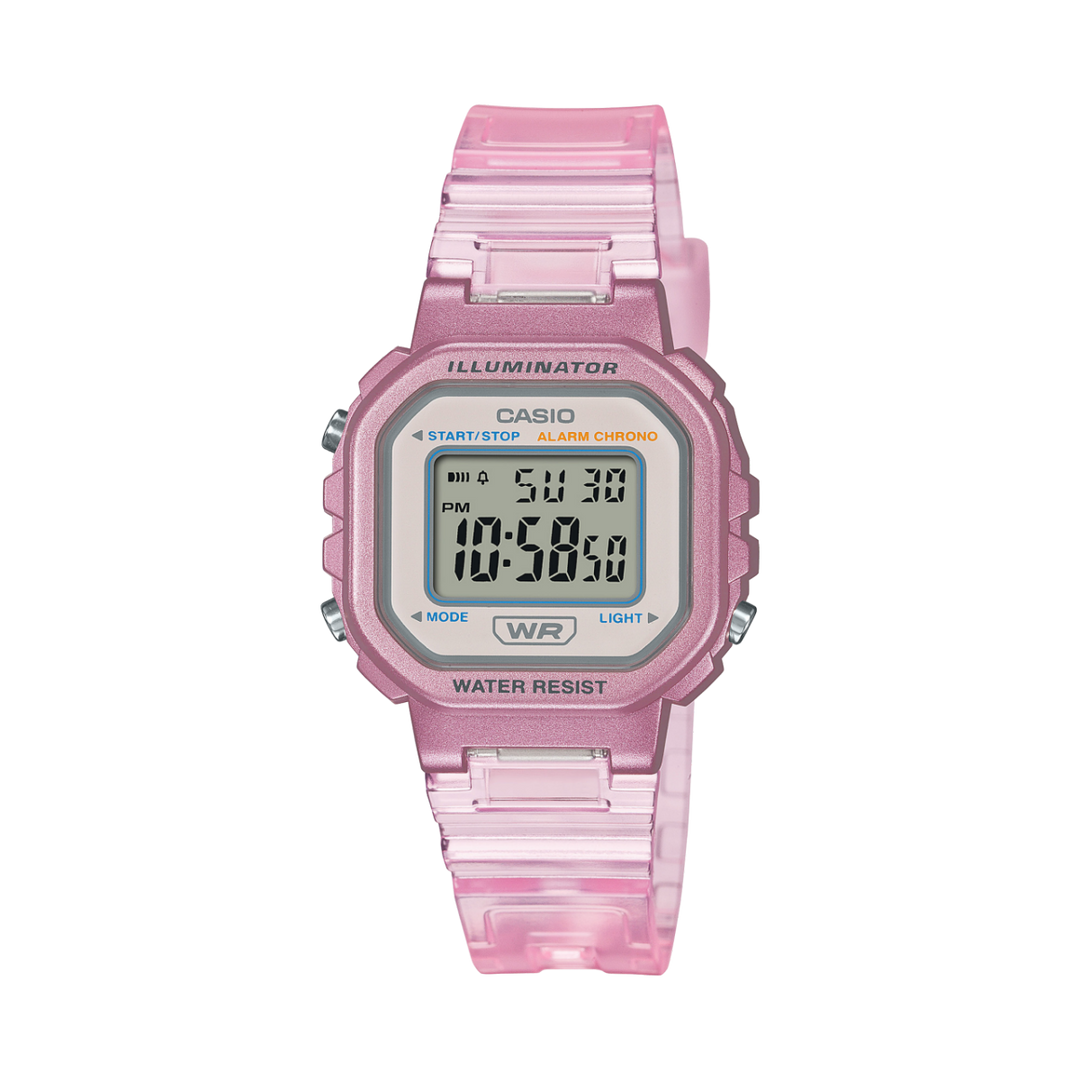 Casio Pop LA-20WHS-4AEF - cassa e cinturino resina rosa - quadrante digitale