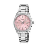 Casio LTP-1302 LTP-1302PD-4AVEF - cassa e bracciale acciaio - quadrante rosa con datario