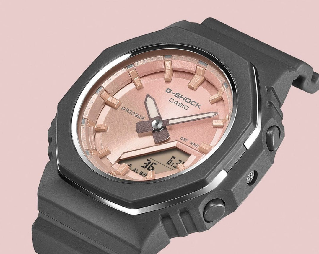 Casio GMA-P2100 GMA-P2110SC-4AER - cinturino e cassa resina neri - quadrante rosa