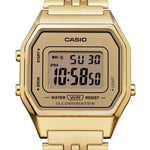 Load image into Gallery viewer, Casio Vintage LA680WEGA-9ER - bracciale acciaio dorato - cassa resina oro - quadrante digitale oro
