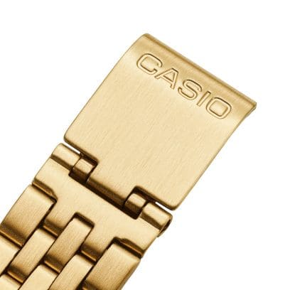 Casio Vintage LA680WEGA-9ER - bracciale acciaio dorato - cassa resina oro - quadrante digitale oro