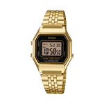 Load image into Gallery viewer, Casio Vintage LA680WEGA-1ER - bracciale acciaio dorato - cassa resina oro - quadrante nero
