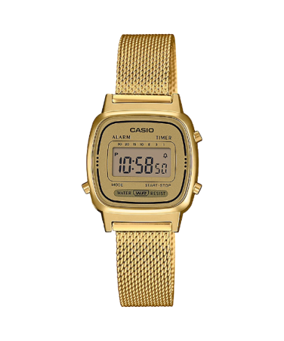Casio Vintage LA670WEMY-9EF - bracciale, cassa e quadrante oro