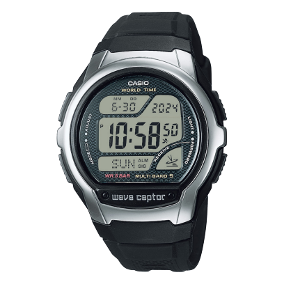 Casio WV-58R-1A WV-58R-1AEF - cinturino e cassa neri - quadrante acciaio