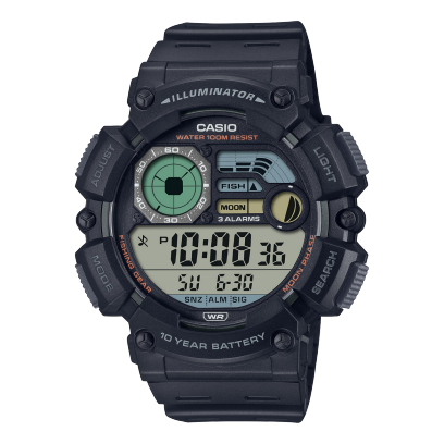 Casio WS-1500H-1AV WS-1500H-1AVEF - quadrante, cassa e cinturino nero