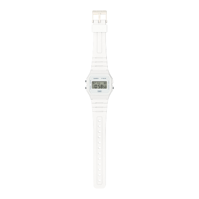 Casio F-91 F-91WB-7AEF - cinturino, cassa e quadrante bianchi