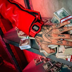 Load image into Gallery viewer, Casio Sfera Ebbasta x G-shock DW-5600SFE25-4ER - cinturino e cassa rossi - quadrante digitale nero - polso