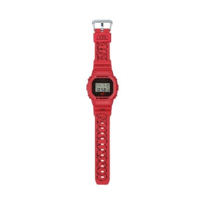 Casio Sfera Ebbasta x G-shock DW-5600SFE25-4ER - cinturino e cassa rossi - quadrante digitale nero
