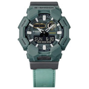Casio GA-010 GA-010CE-2AER - cinturino verde in tessuto - cassa e quadrante verdi