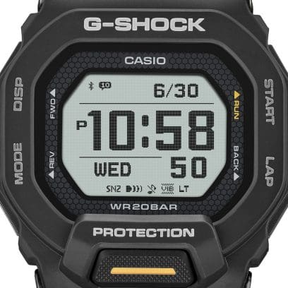 Casio G-squad GBD-200 GBD-200-1A1ER - cinturino e cassa neri - quadrante digitale multifunzionale