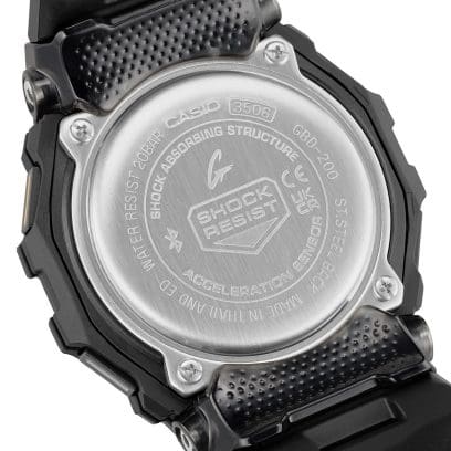 Casio G-squad GBD-200 GBD-200-1A1ER - cinturino e cassa neri - quadrante digitale multifunzionale - fondello