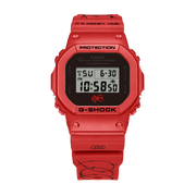 Casio Sfera Ebbasta x G-shock DW-5600SFE25-4ER - cinturino e cassa rossi - quadrante digitale nero