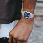 Load image into Gallery viewer, Casio Edgy AQ-230 AQ-230EM-2AEF - bracciale e cassa grigi - quadrante blu