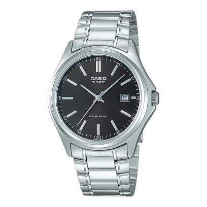Casio MTP-1100 MTP-1183PA-1AEG - bracciale e cassa acciaio - quadrante nero con datario