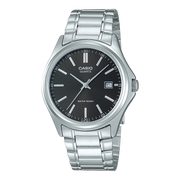 Casio MTP-1100 MTP-1183PA-1AEG - bracciale e cassa acciaio - quadrante nero con datario