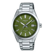 Casio Edifice EFV-160D-3AVEF - bracciale e cassa acciaio - quadrante verde con datario