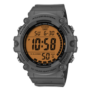 Casio AE-1500 AE-1500WHC-8AVEF - cinturino e cassa grigi - quadrante arancione