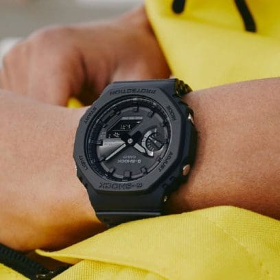 Casio G-shock GA-B2100 GA-B2100-1A1ER - cinturino, cassa e quadrante neri - polso