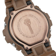 Casio G-shock x Hardies NYC DW-6900HH-5ER - cinturino, cassa e quadrante marroni con dettagli rosa -fondello
