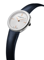 Load image into Gallery viewer, Baume &amp; Mercier Joia de Baume &amp; Mercier 10847 - cassa acciaio - cinturino pelle blu - quadrante argento