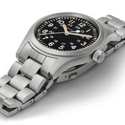 Hamilton Khaki Field Mechanical H69529133 - bracciale e cassa acciaio - quadrante nero