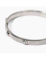 Load image into Gallery viewer, Bracciale tubogas con cristalli bianchi