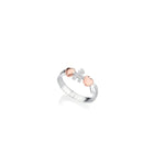 Load image into Gallery viewer, Anello con sagoma bimbo in Oro Bianco e Diamanti