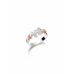 Load image into Gallery viewer, Anello con sagome Bimbo e Bimba in Oro Bianco e Diamanti
