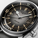 Load image into Gallery viewer, Longines Legend Diver L3.774.4.70.2 - cassa acciaio - cinturino tessuto nero - quadrante grigio/nero con datario