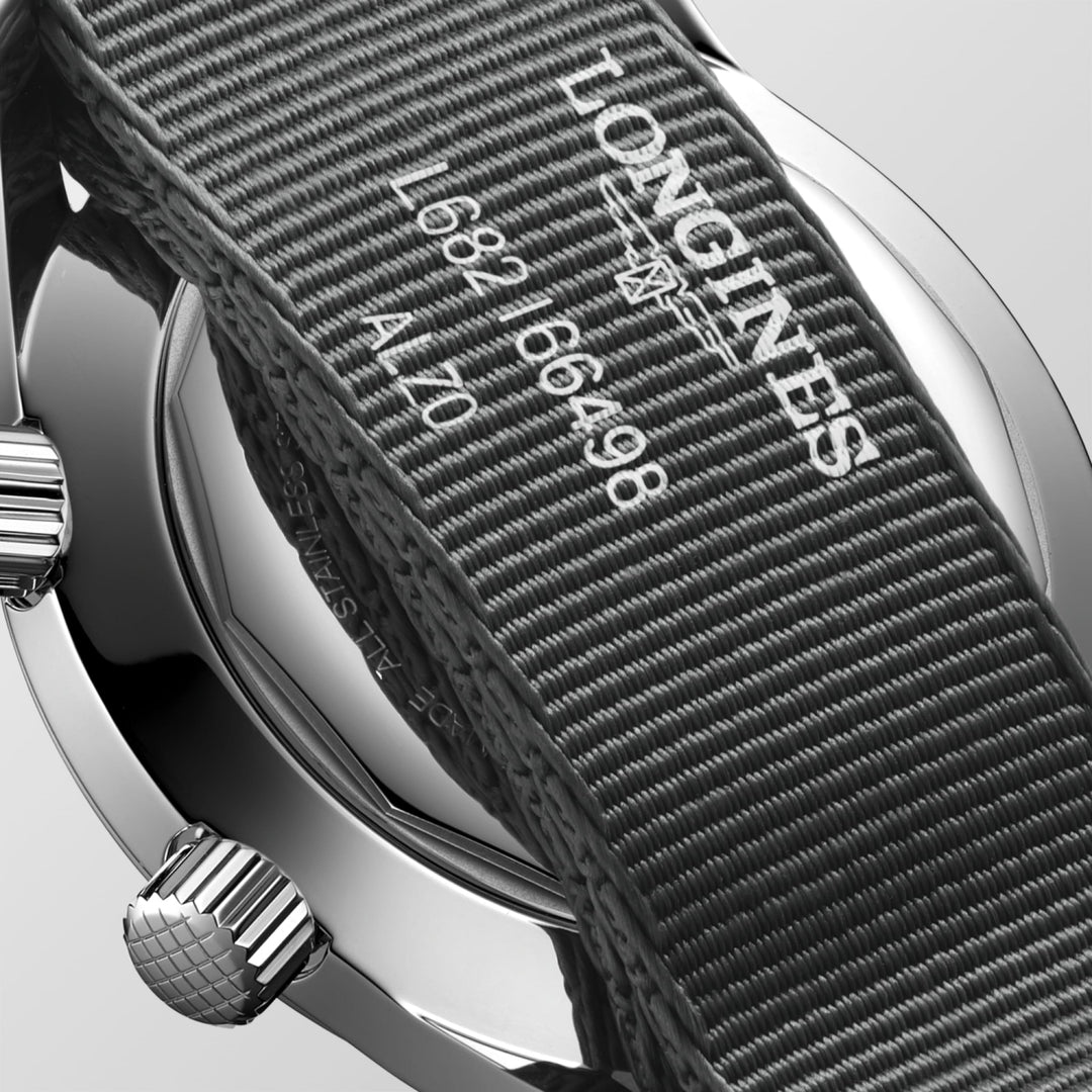 Longines Legend Diver L3.774.4.70.2 - cassa acciaio - cinturino tessuto nero - quadrante grigio/nero con datario