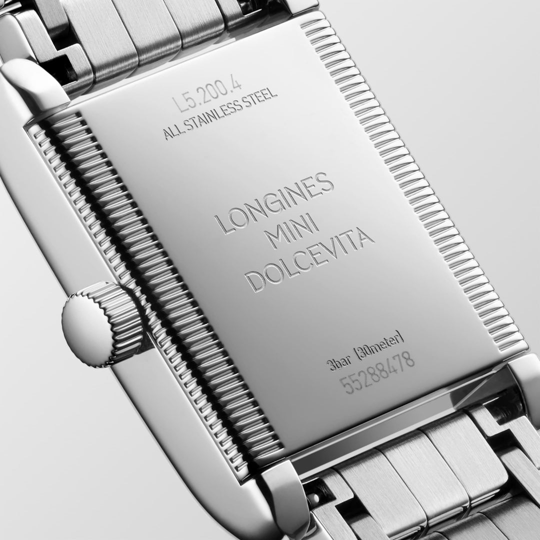 Longines Mini DolceVita L5.200.4.71.6 - cassa e bracciale acciaio - quadrante argento flinqué