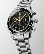 Load image into Gallery viewer, Longines Spirit Pilot Flyback L3.721.4.53.6 - bracciale e cassa acciaio - quadrante nero con funzione flyback