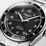 Load image into Gallery viewer, Longines Spirit Zulu Time 39mm L3.802.4.53.6 - cassa e bracciale acciaio - quadrante nero con funzione GMT