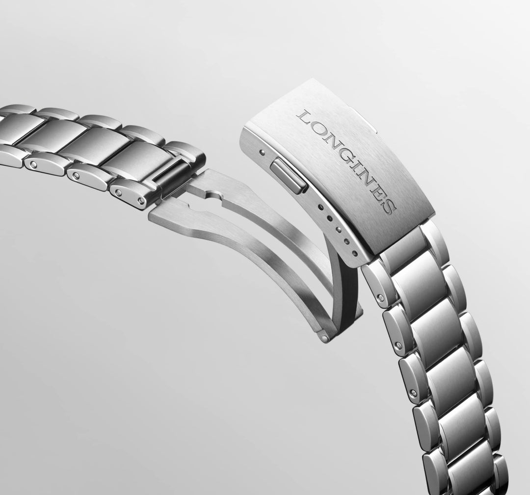 Longines Spirit Zulu Time 39mm L3.802.4.93.6 - cassa e bracciale acciaio - quadrante blu con funzione GMT